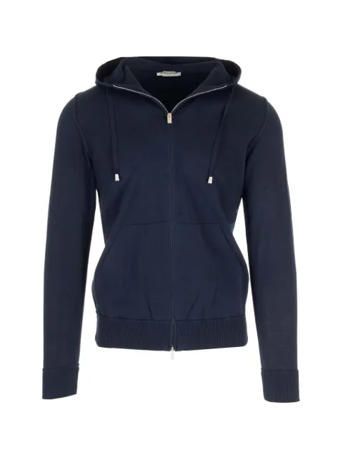 Al Duca D’Aosta 1902 zip-up drawstring hoodie Blue FH1ML2ATCR12R