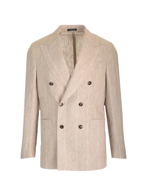 Al Duca D’Aosta 1902 pinstripe-pattern double-breasted blazer Neutrals P4BOLOGNAAU1