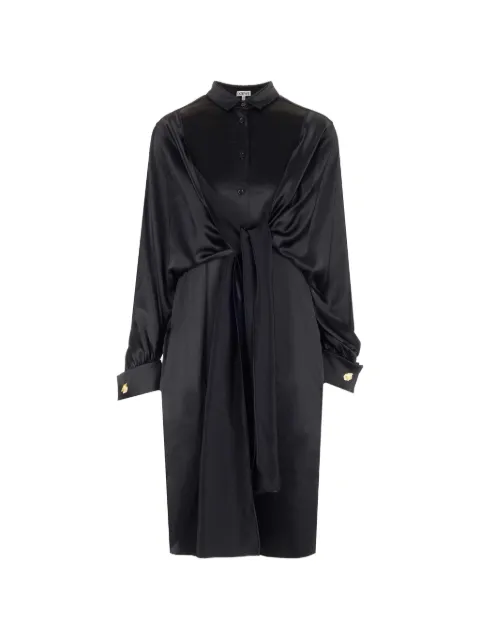 LOEWE knot-tie midi dress Black S540Y09XH2