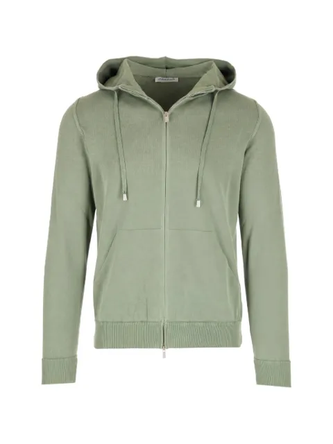 Al Duca D’Aosta 1902 zip-up drawstring hoodie Green FH1ML2ATCR12R