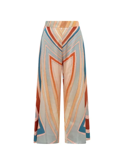 KOSE Eli geometric-print trousers Blue 2603