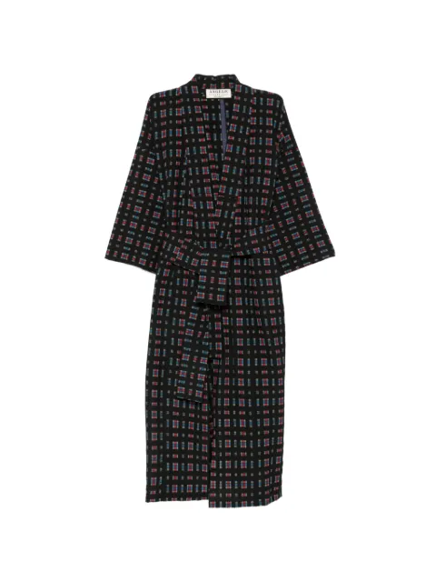 A.N.G.E.L.O. Vintage Cult 1990s check-pattern kimono Black AN260BFJ