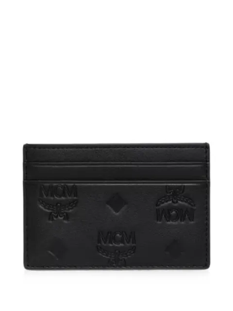MCM Visetos embossed cardholder Black MYAESTA03BK001