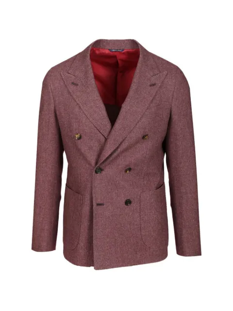 Al Duca D’Aosta 1902 double-breasted peak-lapel blazer Red T25222