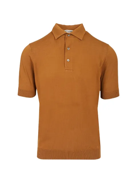 Al Duca D’Aosta 1902 ribbed-trim cotton polo shirt Brown PL1MCPAR