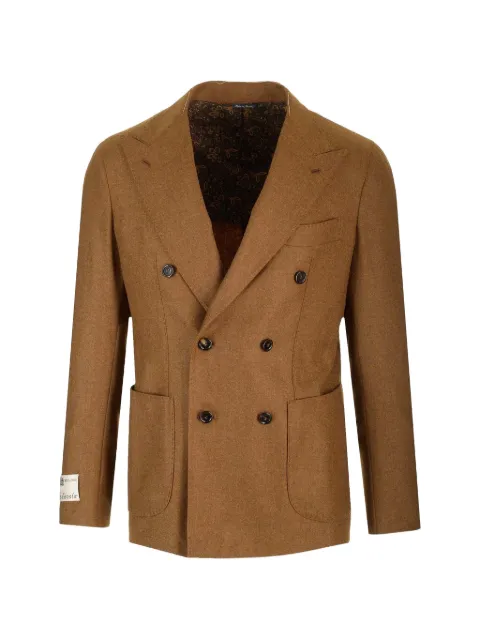 Al Duca D’Aosta 1902 double-breasted wool blazer Brown POSITANO
