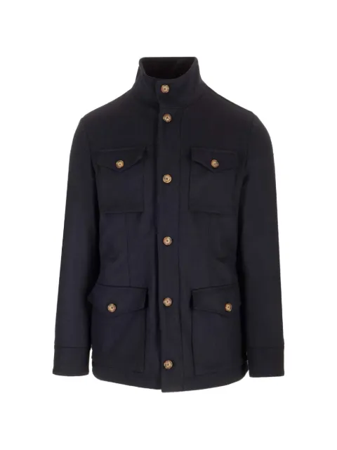 Al Duca D’Aosta 1902 four-pocket high-neck jacket Blue SAH