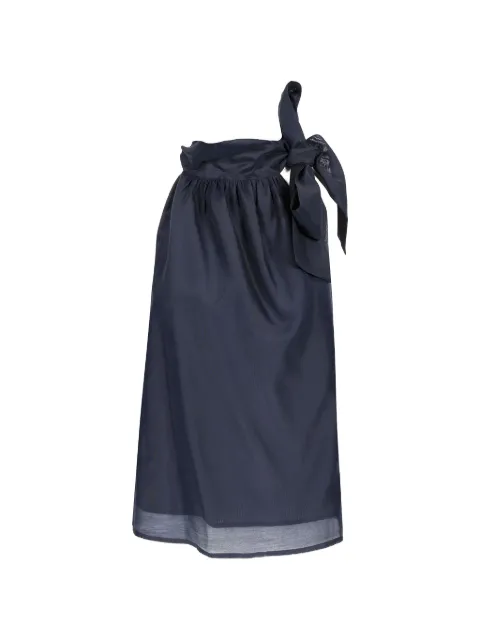 Al Duca D’Aosta 1902 bow-detail mussola top Blue 4357