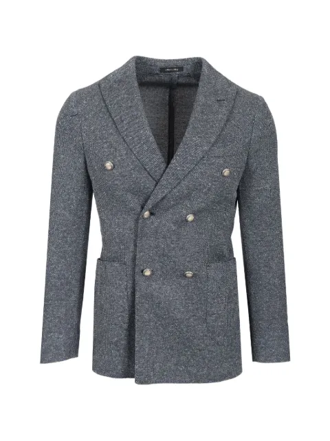 Al Duca D’Aosta 1902 double-breasted peak-lapel jacket Blue CASERTAT