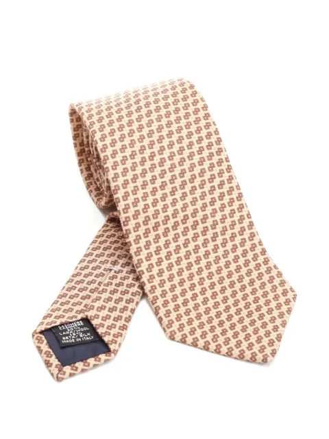 Al Duca D’Aosta 1902 geometric-pattern tie Neutrals 70385