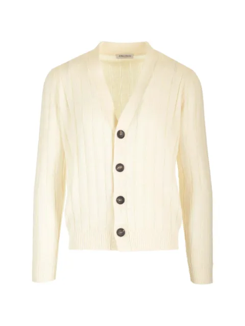 Al Duca D’Aosta 1902 ribbed-knit V-neck cardigan Neutrals CB3MLCM7C