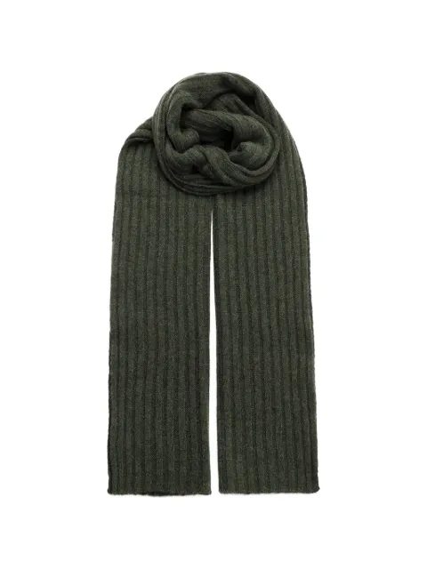Al Duca D’Aosta 1902 ribbed cashmere scarf Green DONALD68SCIARPA