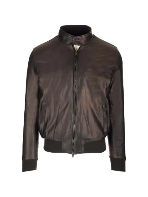 Al Duca D’Aosta 1902 leather biker jacket Brown FOX18TUSCANY