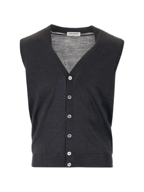 Al Duca D’Aosta 1902 V-neck button-up sleeveless cardigan Grey CB1SMRM16R