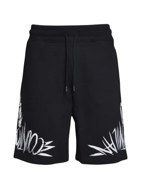 COUNTY OF MILAN logo-print drawstring shorts Black S6CMMABE013