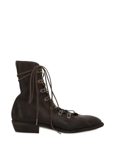 Guidi lace-up leather ankle boots Brown VG09CV60T