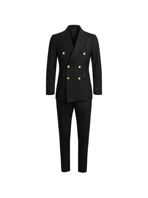 FRANZESE COLLECTION Brad Pitt double-breasted suit Black FCAMHKD24