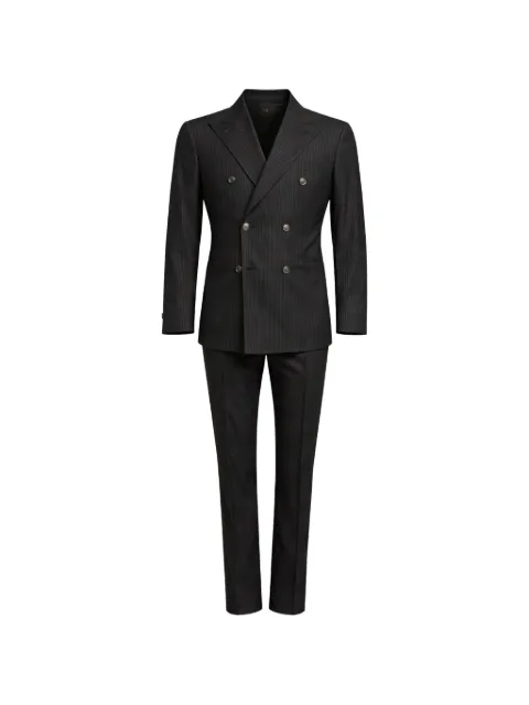 FRANZESE COLLECTION Brad Pitt pinstriped double-breasted suit Grey FCAGLX