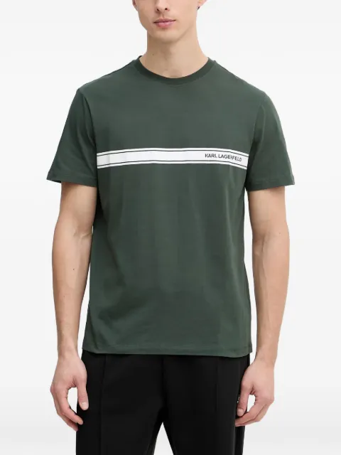 Karl Lagerfeld logo-print T-shirt Green A3M460012HP