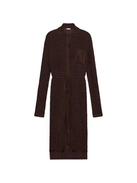 Ferragamo knitted shirt dress Brown 793924