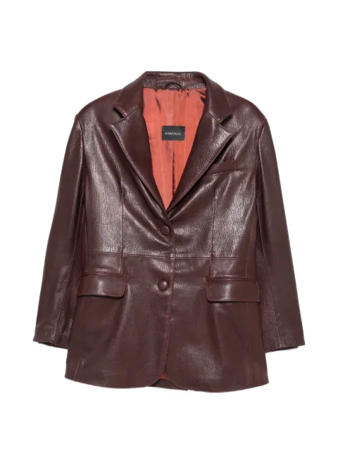 Manokhi leather single-breasted jacket Red MANO709