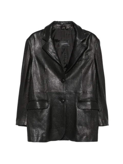 Manokhi grainy-effect button-fastening jacket Black MANO709