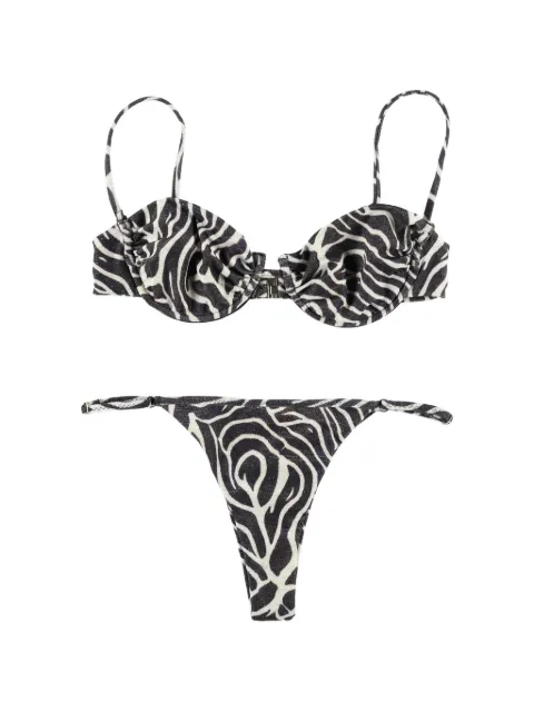 Matinée Marina zebra-print bikini White CB7049