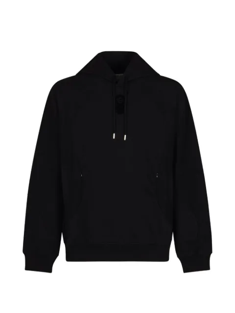 Casablanca logo flock-print hoodie Black MSS26JTP51301