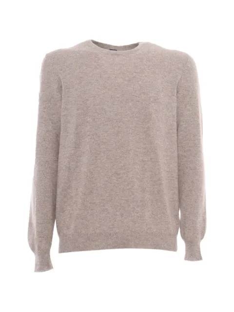 Fedeli slim-fit crew-neck sweater Neutrals 7UI07001DARKNATURAL