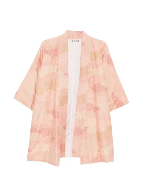 A.N.G.E.L.O. Vintage Upcycling geometric-print kimono Pink AU250BFF