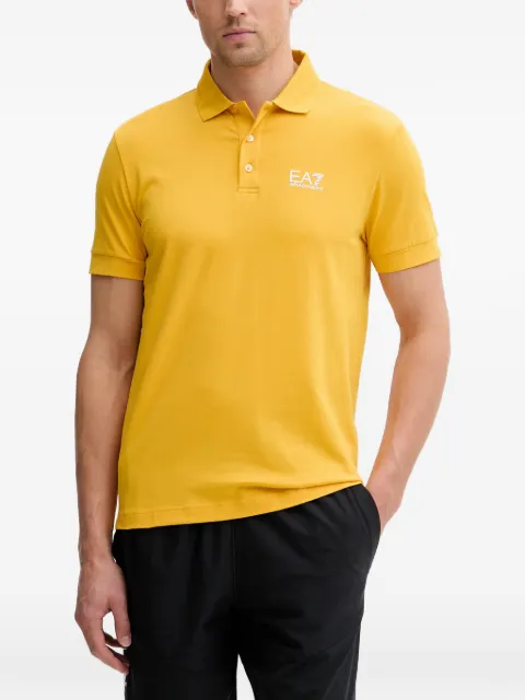 Ea7 Emporio Armani logo-print short-sleeve polo shirt Yellow 8NPF14PJVQZ