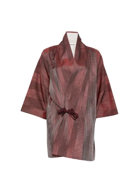 A.N.G.E.L.O. Vintage Upcycling patterned silk kimono Red AU250BFC