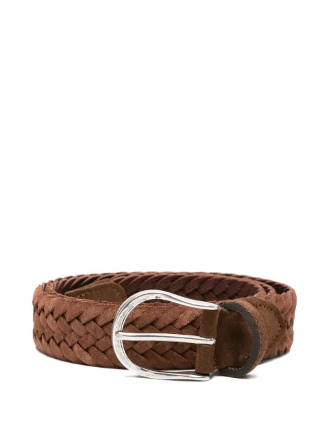 ERALDO braided suede belt Brown TRECCIABRUCIATO