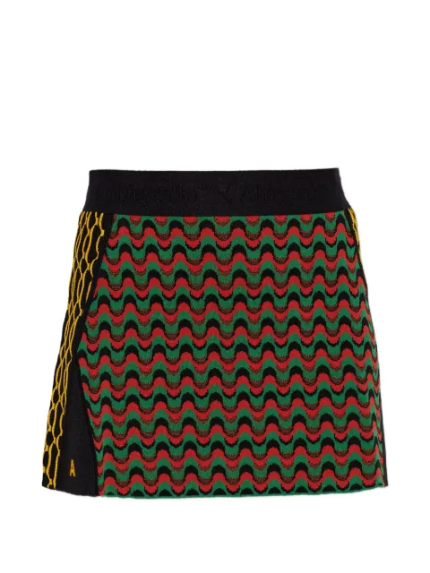PUMA x Ahluwalia jacquard-knit mini skirt Green 635238