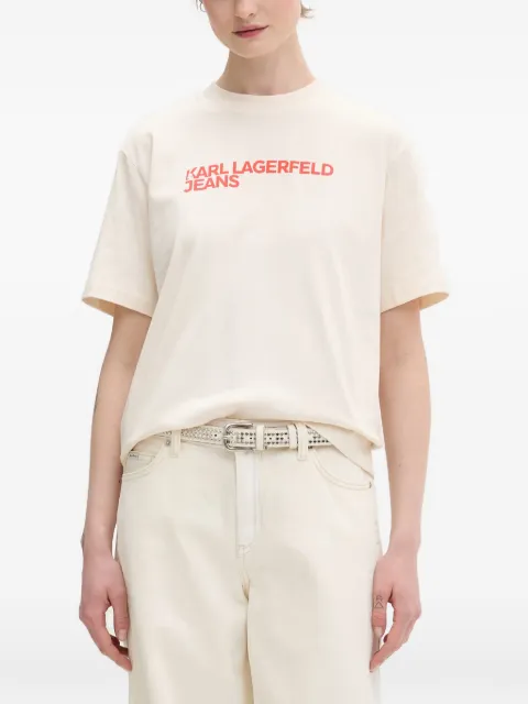 Karl Lagerfeld Jeans logo-print short-sleeve T-shirt Neutrals A1W17005