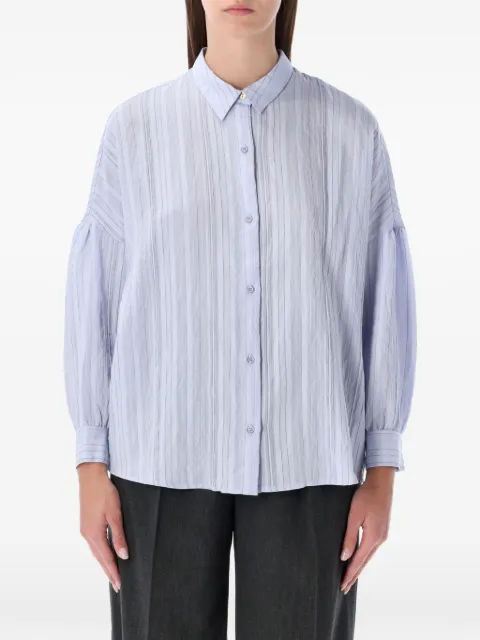 Sessùn striped balloon-sleeve shirt Blue 25110001