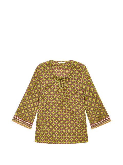 MALIPARMI Floral Spin bead-embellished kaftan Yellow JM557615215B7003
