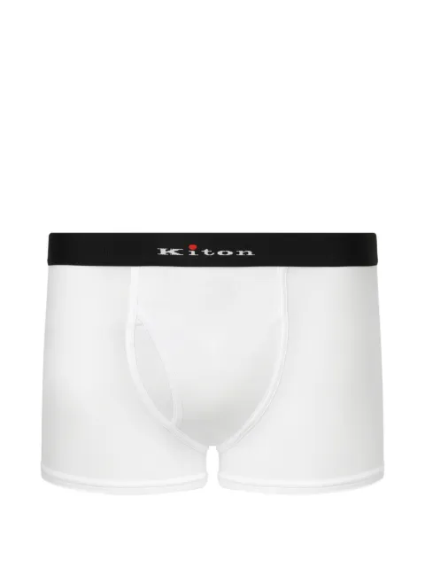 Kiton logo-waistband boxer briefs White UNWBX16K0727H