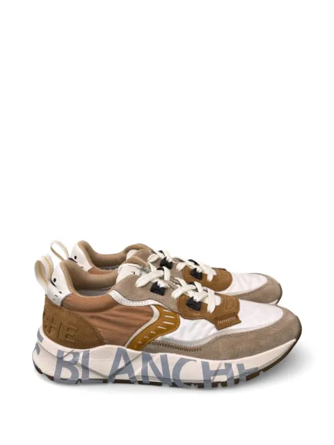 Voile Blanche CLUB01 logo-print lace-up sneakers Brown 201746514SUEDESANDCOGNACWHITE