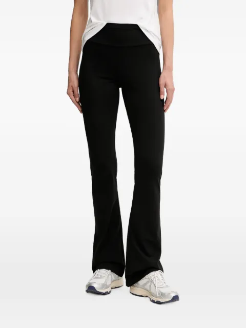 Ea7 Emporio Armani logo-plaque flared trousers Black 7W000460AF12484