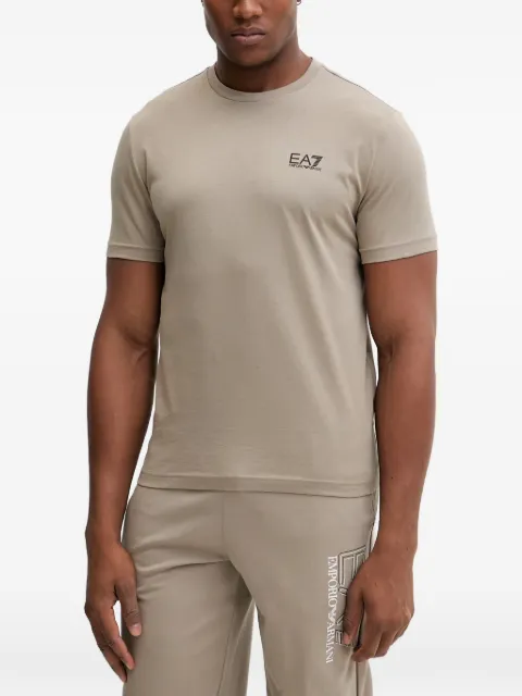 Ea7 Emporio Armani logo-print short-sleeve T-shirt Neutrals 8NPT25PJVPZ
