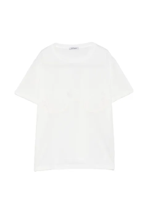 Parlor lace-appliqué T-shirt White 202612