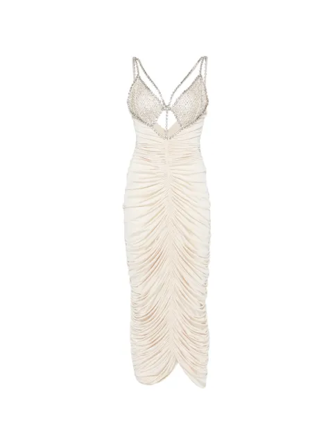 NISSA crystal-embellished maxi dress Neutrals RRS16686