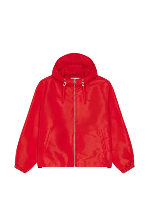 Givenchy logo-print hooded jacket Red BM01G2166P