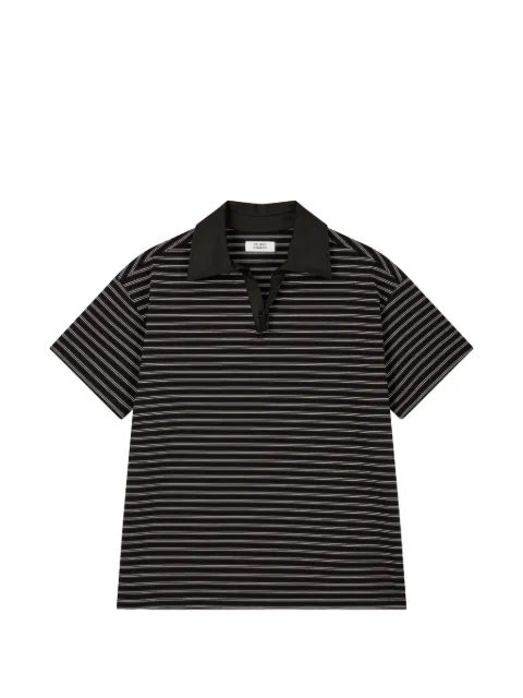 TOMBOY striped-pattern polo shirt Black 9106222223