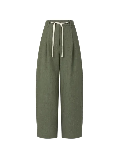 TOMBOY pleated drawstring trousers Green 9106231551