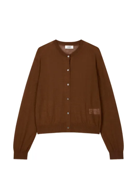 TOMBOY ribbed-trim button-up cardigan Brown 9106251204