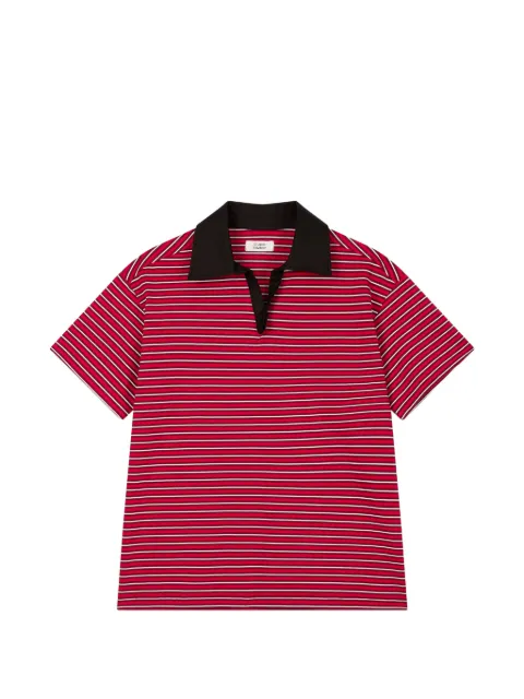TOMBOY striped short-sleeve polo shirt Red 9106222223