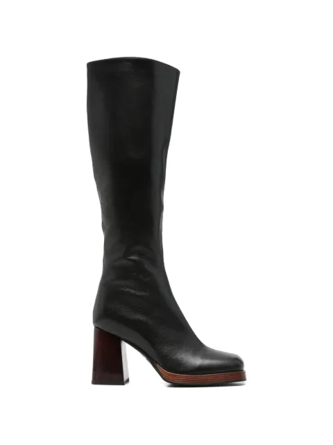 ADRIANNA FERETTI square-toe platform boots Black 603925208