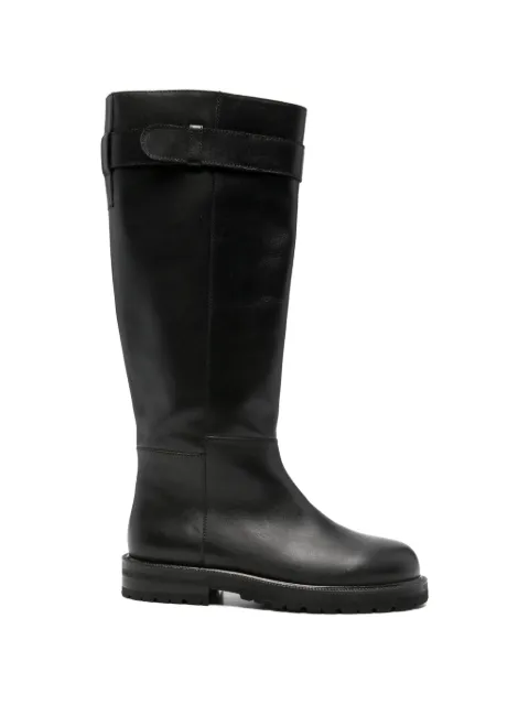 ADRIANNA FERETTI leather knee-high boots Black 601425209